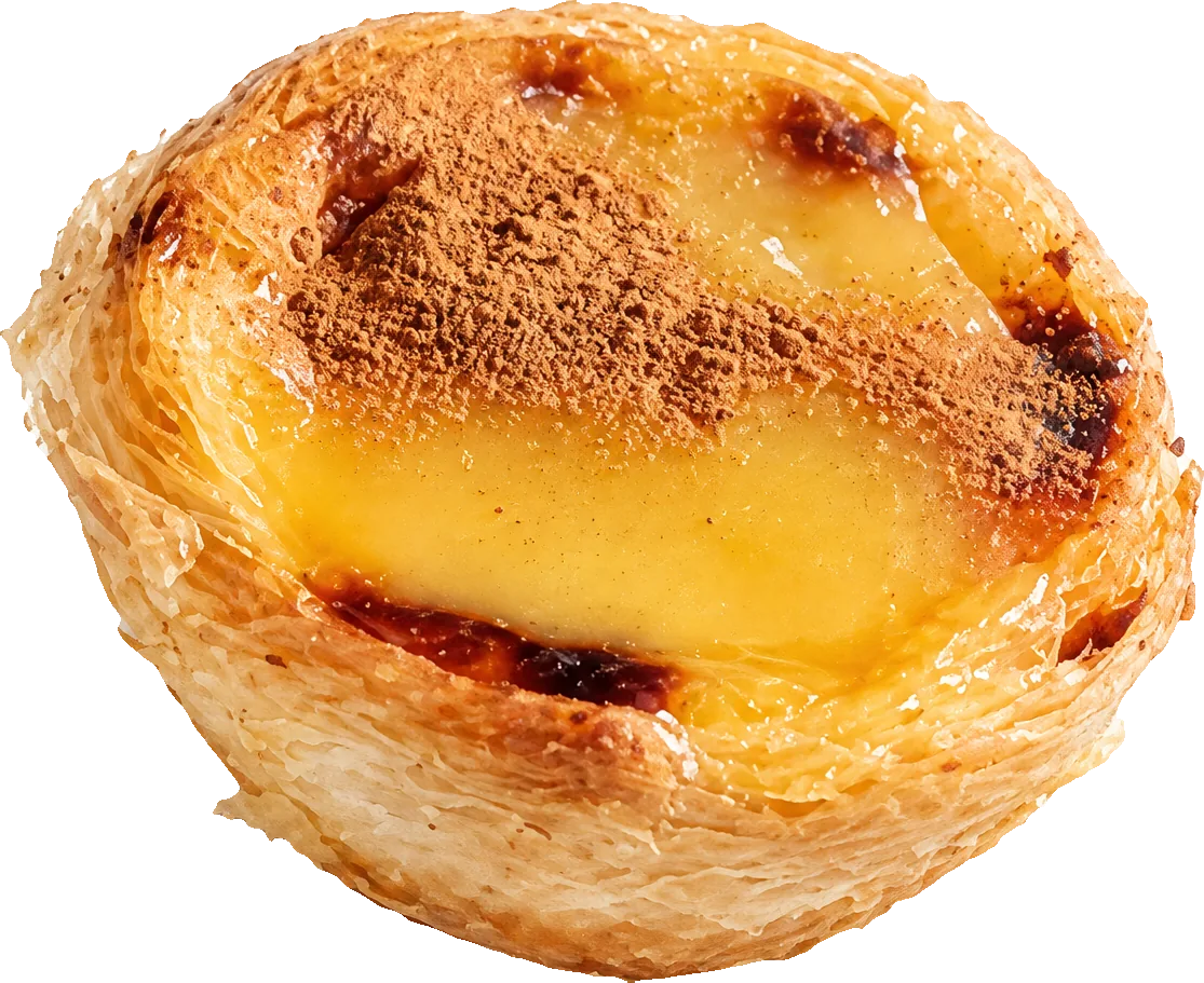 Pastel de nata com canela