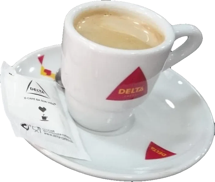Bica em chávena branca